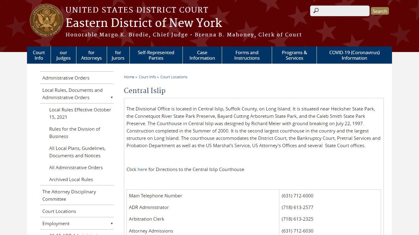 Central Islip | Eastern District of New York | United States District Court
