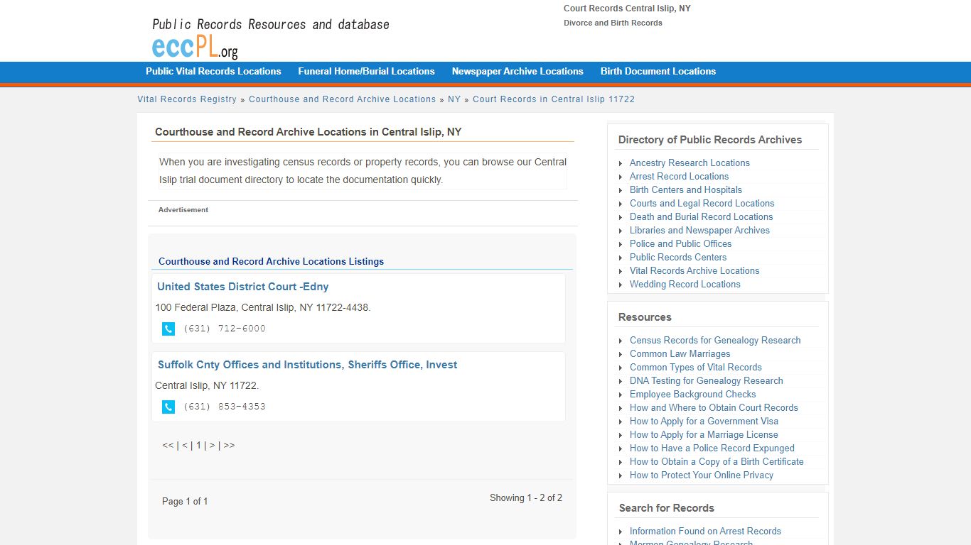 Court Records Central Islip, NY - Divorce and Birth Records